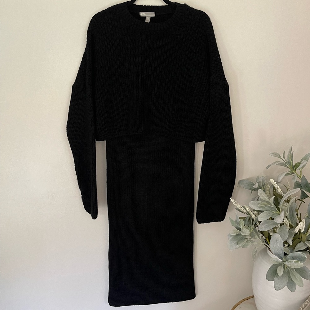 ASOS | Knit Sweater and Skirt Set | Black | Size 6